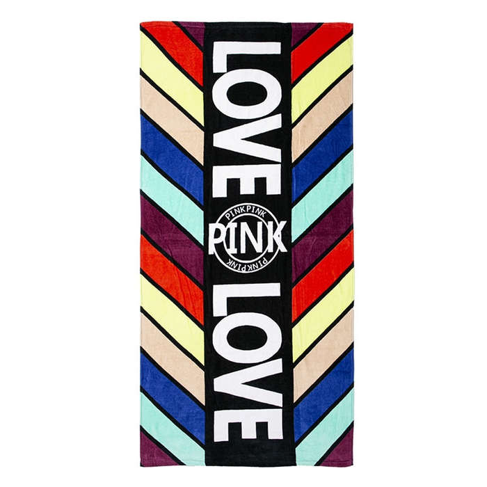 Printed Soft Bath Towel Adult Cotton Beach Pad Towel Size: 147x71cm, Color Par Pink KS-2, Leaf KS...