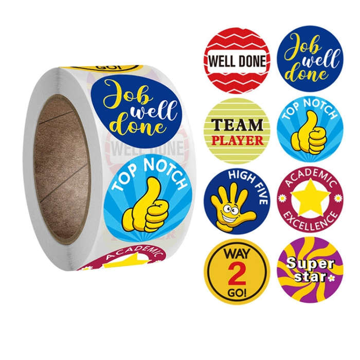 Children Toy Reward Stickers Office Stationery Decoration Label Sealing Sticker, 2.5cm / 1inch