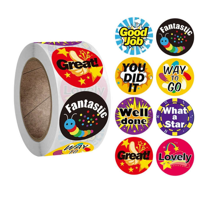 Children Toy Reward Stickers Office Stationery Decoration Label Sealing Sticker, 2.5cm / 1inch