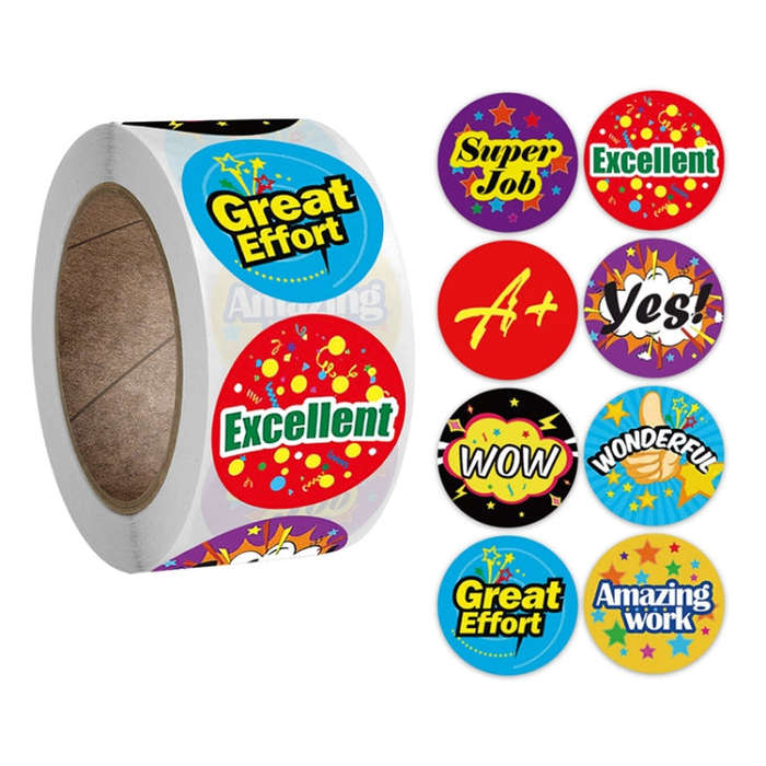 Children Toy Reward Stickers Office Stationery Decoration Label Sealing Sticker, 2.5cm / 1inch