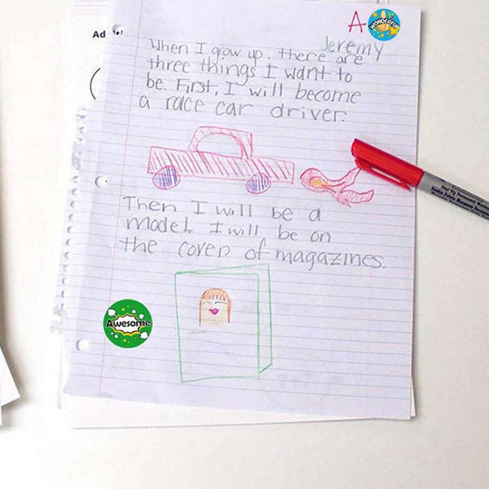 Children Toy Reward Stickers Office Stationery Decoration Label Sealing Sticker, 2.5cm / 1inch