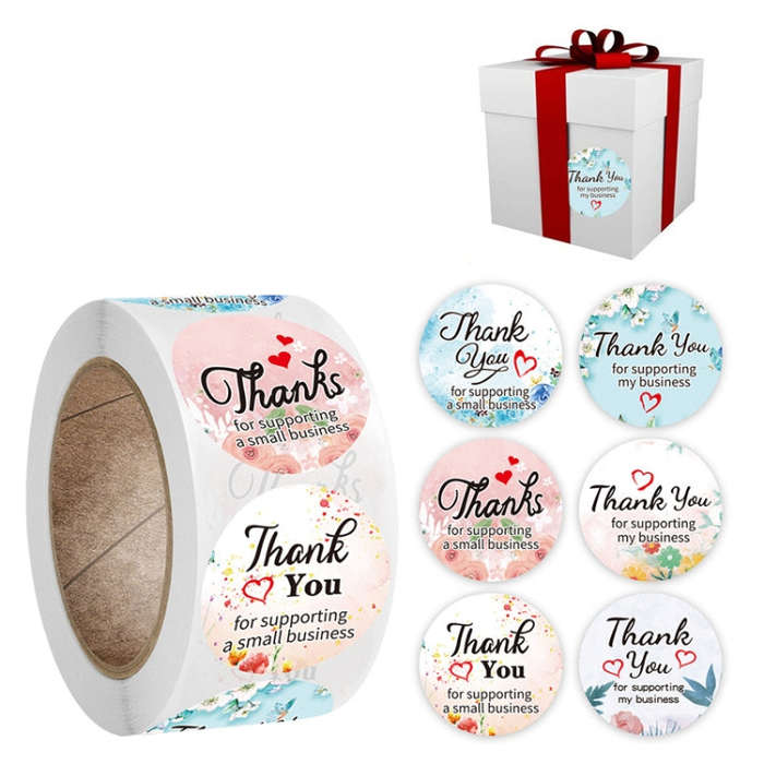 CrosFloral Thank You Label Gift Decoration Stationery Sticker, A-102 Sticker