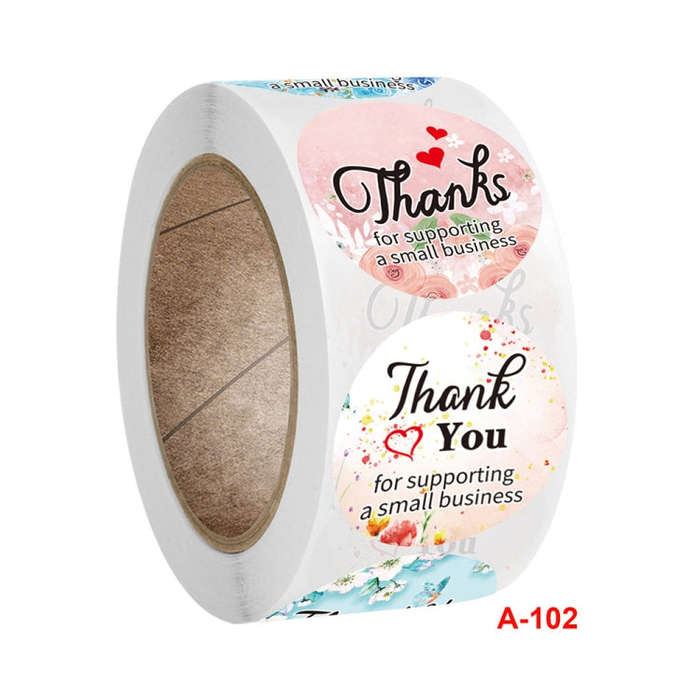 CrosFloral Thank You Label Gift Decoration Stationery Sticker, A-102 Sticker
