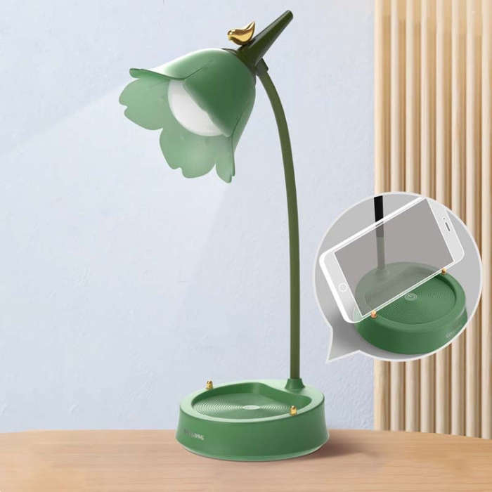 GIVELONG Forest Bird LED Touch Usb Table Lamp With Mobile Phone Holder Bedroom Bedside Night Ligh...