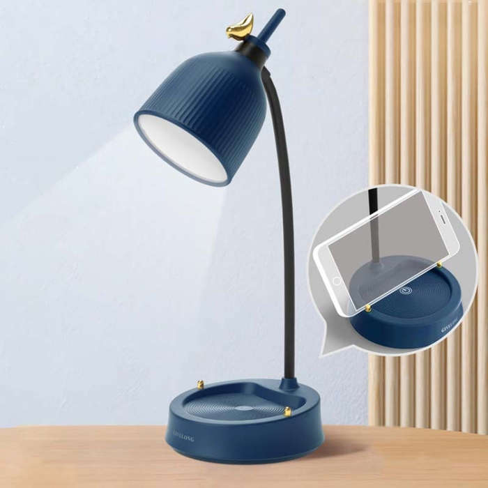 GIVELONG Forest Bird LED Touch Usb Table Lamp With Mobile Phone Holder Bedroom Bedside Night Ligh...