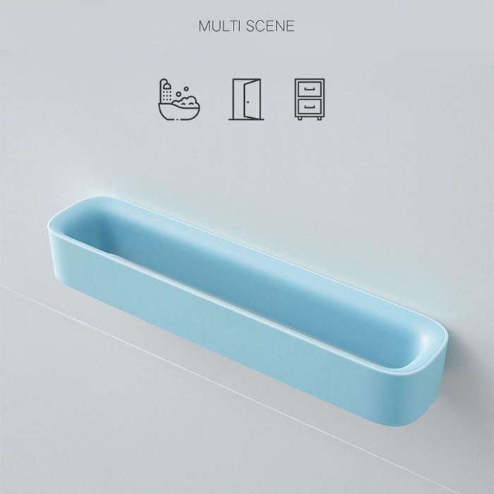 Seamless Paste Storage Rack Wall Paste Shoe Rack Bathroom Wall-Mounted Slippers Shelf Household C...