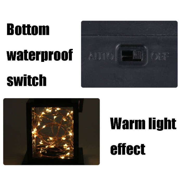 Solar Copper Wire Candle Light Outdoor Garden Waterproof Landscape Decorative Lawn Light, Copper ...