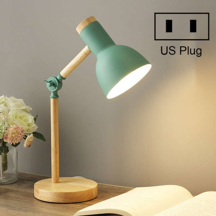T1062 Dormitory Eye Protection Desk Lamp Bbedroom Bedside Wood Lamp