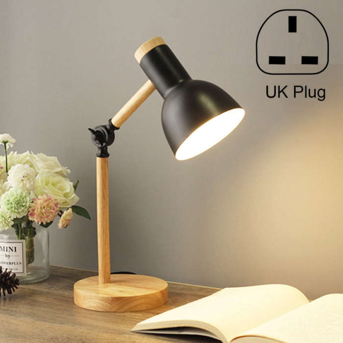 T1062 Dormitory Eye Protection Desk Lamp Bbedroom Bedside Wood Lamp