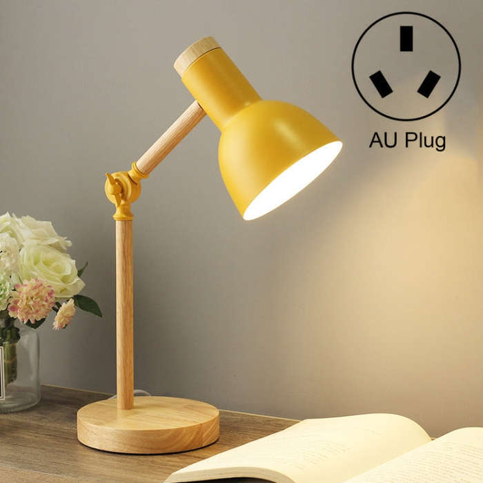 T1062 Dormitory Eye Protection Desk Lamp Bbedroom Bedside Wood Lamp