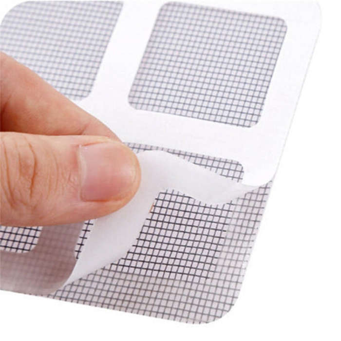 6pcs / Pack Anti-Insect Fly Bug Door Mosquito Screen Net Repair Tape Patch Adhesive Tape, 9 PCS