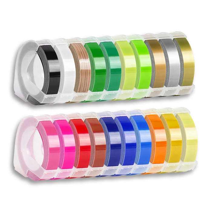 CIDY 9mm 3D Embossed Manual Label Tape, Suitable Label Machine DYMO1610 / Motex1540 Sticker Print...
