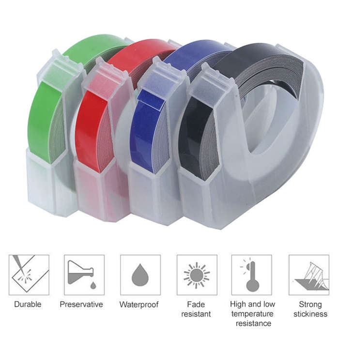 CIDY 9mm 3D Embossed Manual Label Tape, Suitable Label Machine DYMO1610 / Motex1540 Sticker Print...