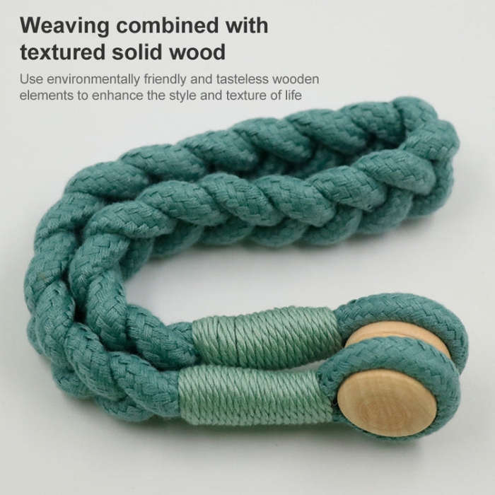 1 Pair Magnetic Buckle Twist Tie For Curtains, Pink, Grey Blue, Golden King, Conran, Off-white, L...