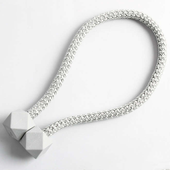 CK-17 4 PCS Magic Cube Simple Curtain Magnetic Buckle Free Installation Curtain Strap, Pink, Dark...
