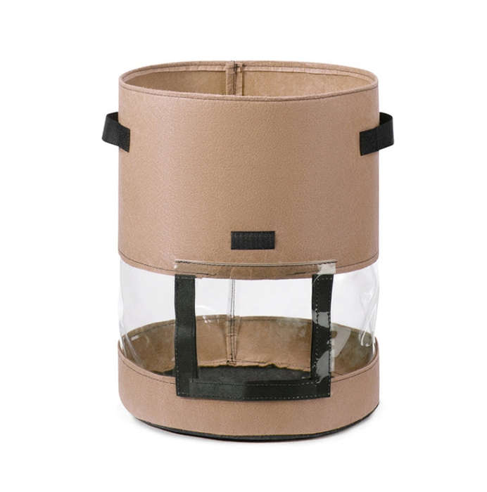 360 Degree Transparent Potato Bag In The Middle Covered Plant Growing Bag, Medium (30x35cm) 26 Li...