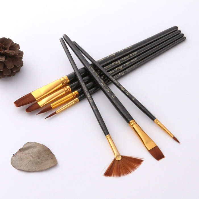 ZHU TING 7 in 1 Nylon Brushes Watercolor Brushes And Oil Brushes Art Painting Supplies, 21 PCS / ...