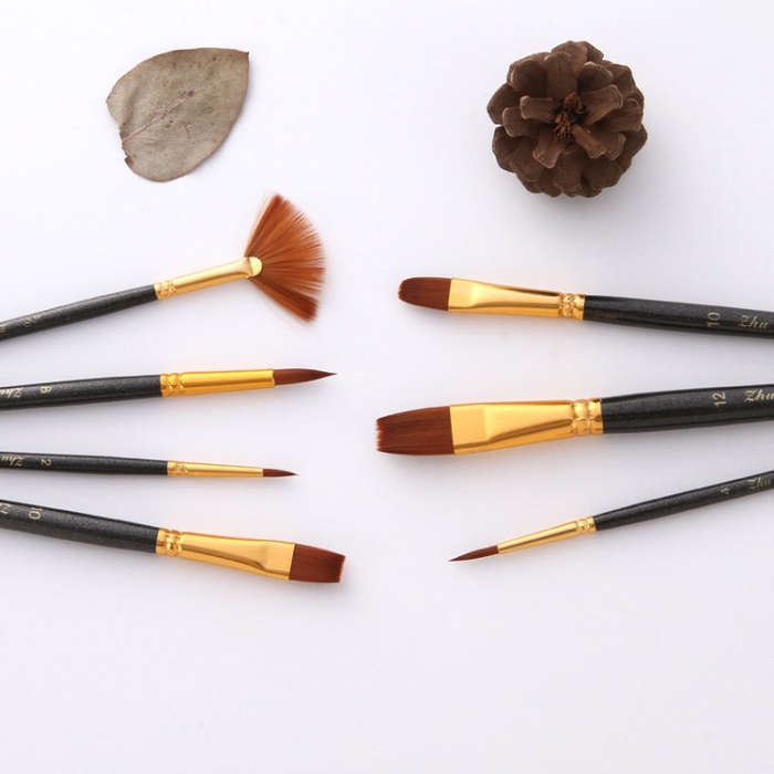 ZHU TING 7 in 1 Nylon Brushes Watercolor Brushes And Oil Brushes Art Painting Supplies, 21 PCS / ...