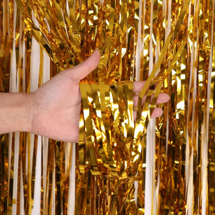 5 PCS 1 x 2m  Light Rain Silk Curtain Holiday Party Decoration Photo Background Wall Decoration, ...