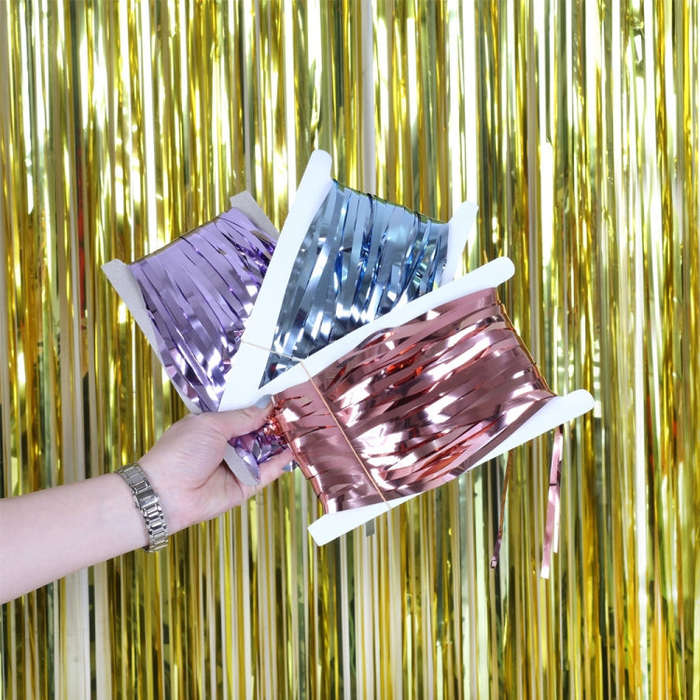 5 PCS 1 x 2m  Light Rain Silk Curtain Holiday Party Decoration Photo Background Wall Decoration, ...
