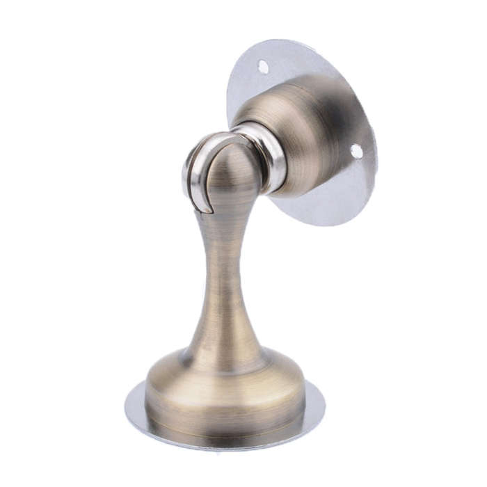 Punch-Free Stainless Steel Thickened Strong Magnetic Door Stopper, Brushed Steel, Green Bronze, R...