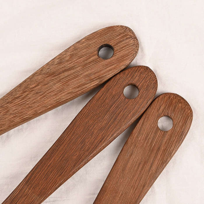 Long Handle Unpainted Chicken Wings Wooden Spatula Kitchen Utensils, Large Spatula, Large vegetab...