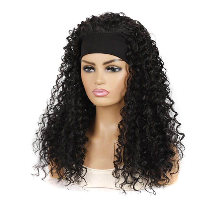 Hairband Wig Headgear Volume Chemical Fiber Wig Headgear, Black Hair Band 1B#O, Stars And Stripes...