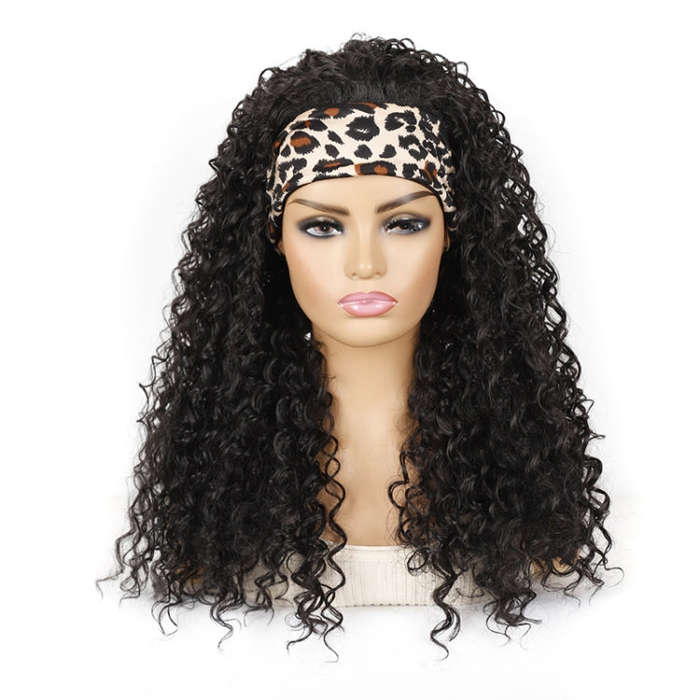 Hairband Wig Headgear Volume Chemical Fiber Wig Headgear, Black Hair Band 1B#O, Stars And Stripes...