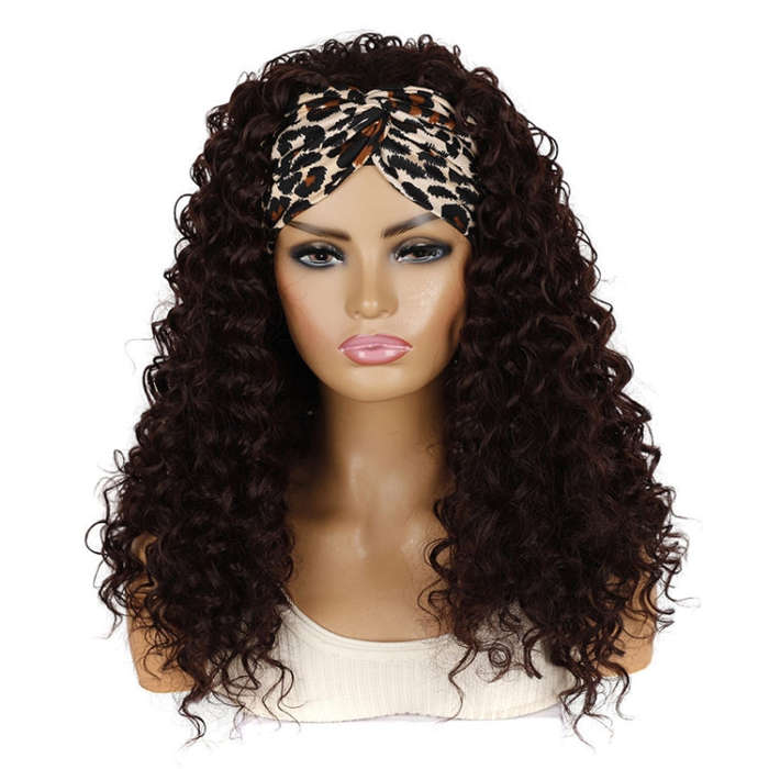 Hairband Wig Headgear Volume Chemical Fiber Wig Headgear, Black Hair Band 1B#O, Stars And Stripes...