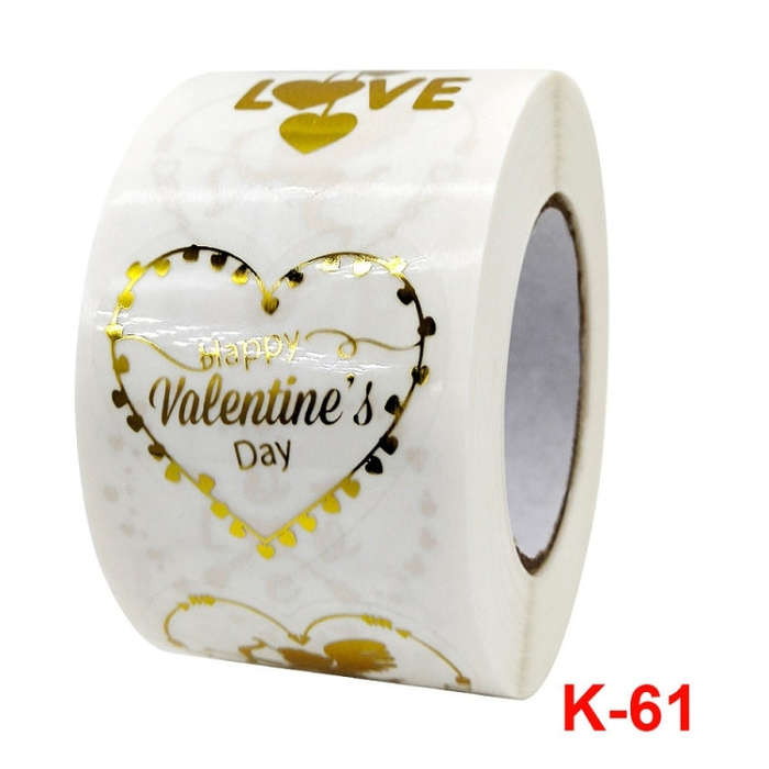 Transparent Hot Stamping Heart-shaped Sticker Thank You Gift Decoration Sticker, Thank You Gift S...