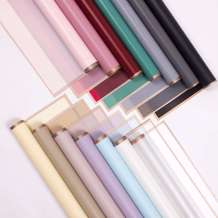 20 Sheets / Pack Phnom Penh Flower Matte Paper Flower Wrapping Paper Bouquet Jelly Film Waterproo...