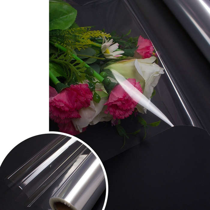 2.5 Silk 40cmx30m Bouquet Wrapping Paper Waterproof Material Transparent Flower Gift Wrapping Pap...