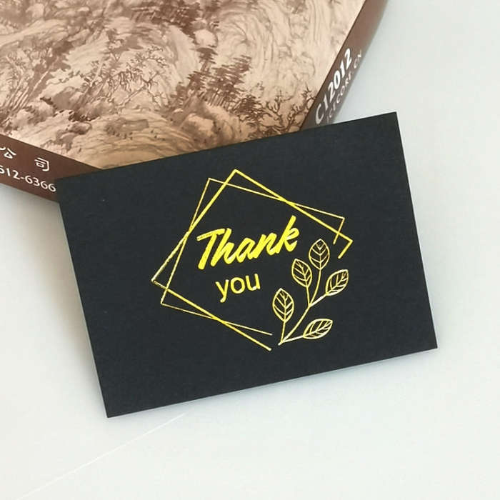 150 PCS Wedding Blessing Card Thank You Message Gift Decoration Card Bronzing Flower Greeting Car...
