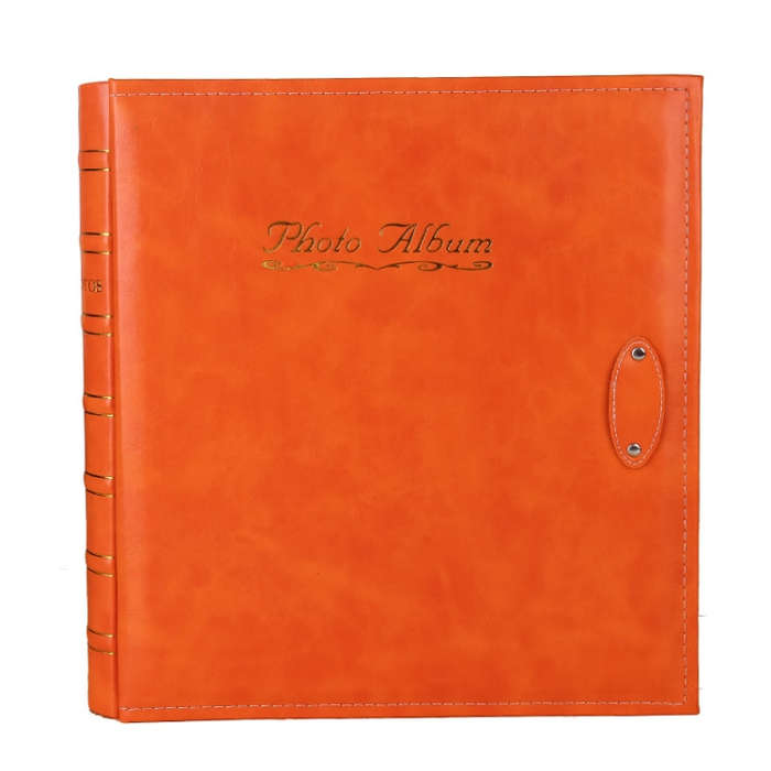 6 inch 500 Sheets Interstitial PP Album PU Leather Retro Bronzing Cover Photo Album, Red, Yellow,...