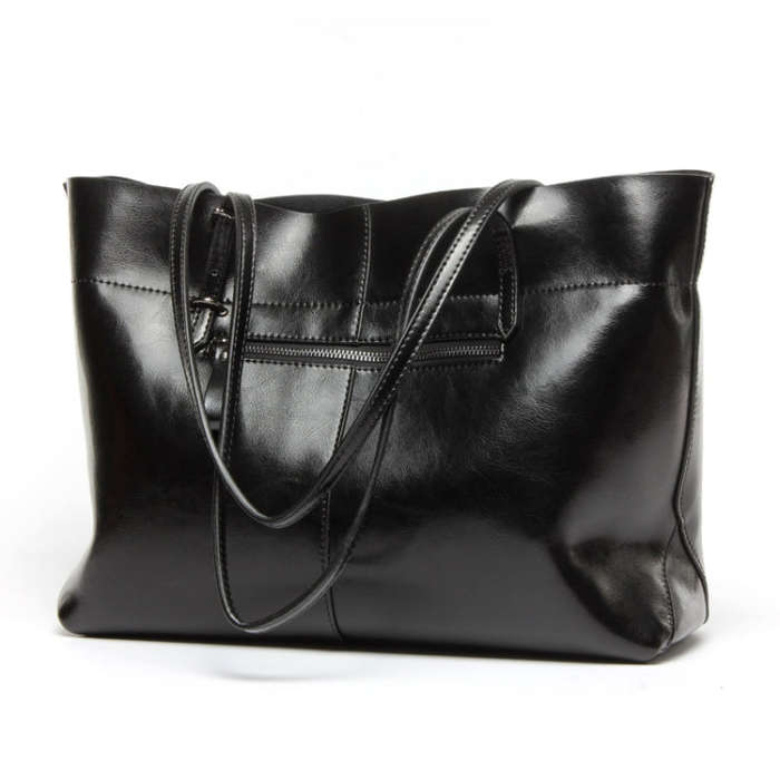 L4002 Trendy Casual Tote Bag Shoulder Women Bag, Retro Brown Horizontal Version, Vintage Wine Red...