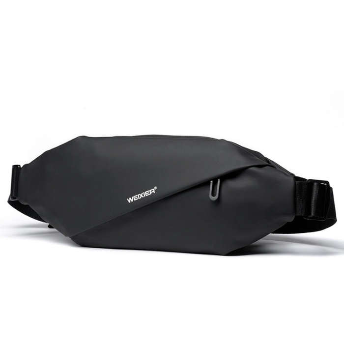 WEIXIER 8641 Men Running Waterproof Waist Bag Multifunctional Chest Bag Sports Leisure One-Should...