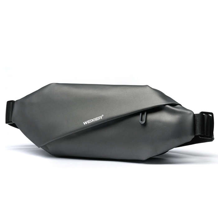 WEIXIER 8641 Men Running Waterproof Waist Bag Multifunctional Chest Bag Sports Leisure One-Should...