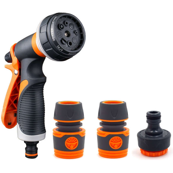 Plastic Household Flower Garden Watering Sprinkler,, Orange, With Quick Connector+Threaded Connec...