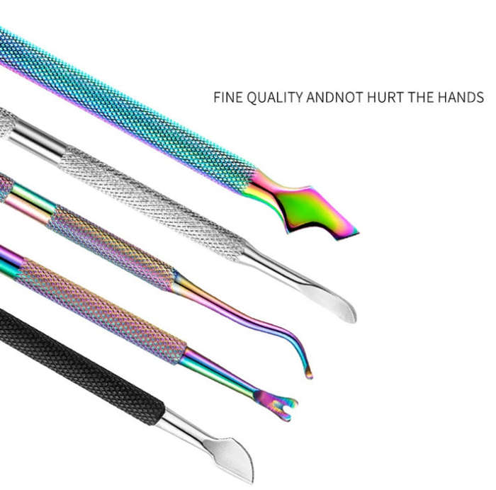 FABIYAN Stainless Steel Dead Skin Shear Steel Push Nail Art Tool Set, Specification: Set 3, Set 1...