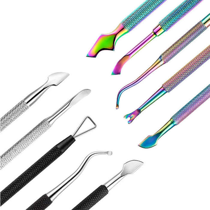 FABIYAN Stainless Steel Dead Skin Shear Steel Push Nail Art Tool Set, Specification: Set 3, Set 1...