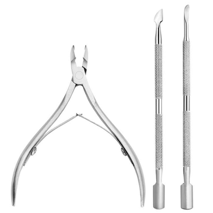 FABIYAN Stainless Steel Dead Skin Shear Steel Push Nail Art Tool Set, Specification: Set 3, Set 1...