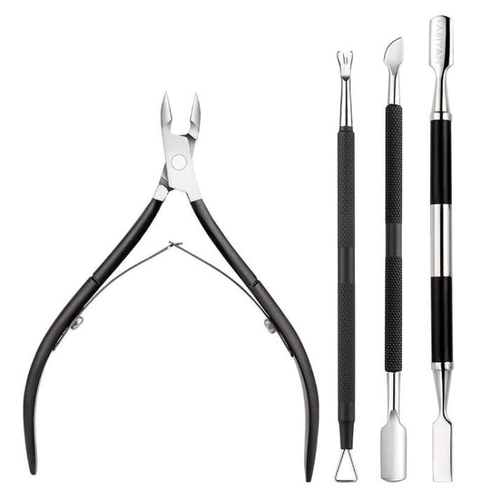 FABIYAN Stainless Steel Dead Skin Shear Steel Push Nail Art Tool Set, Specification: Set 3, Set 1...