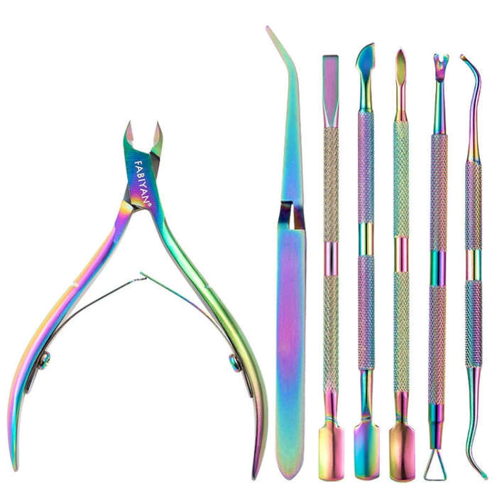 FABIYAN Stainless Steel Dead Skin Shear Steel Push Nail Art Tool Set, Specification: Set 3, Set 1...