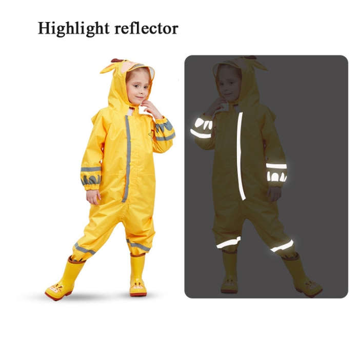 Children One-Piece Raincoat Boys And Girls Lightweight Hooded Poncho, S, M, L