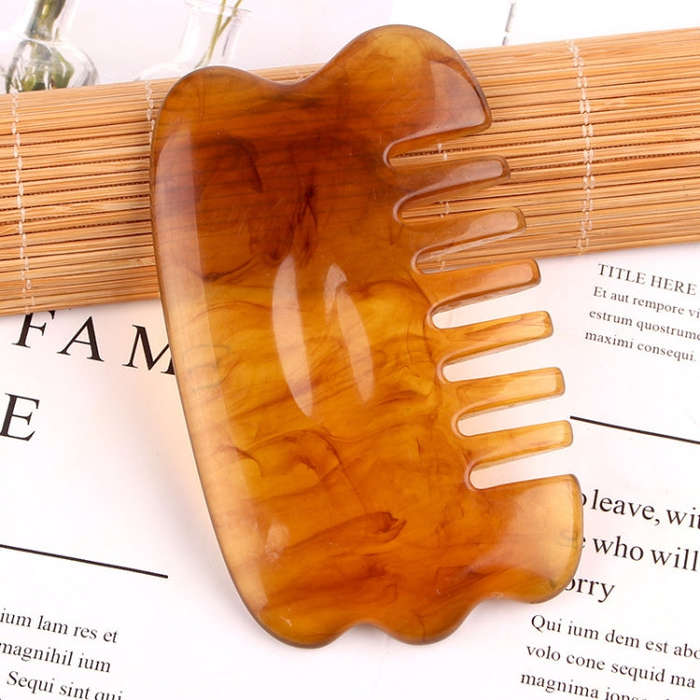 Resin Scraping Sheet Massage Facial Tendon Stick Beauty Salon Shave Board Acupuncture Pen, Color ...