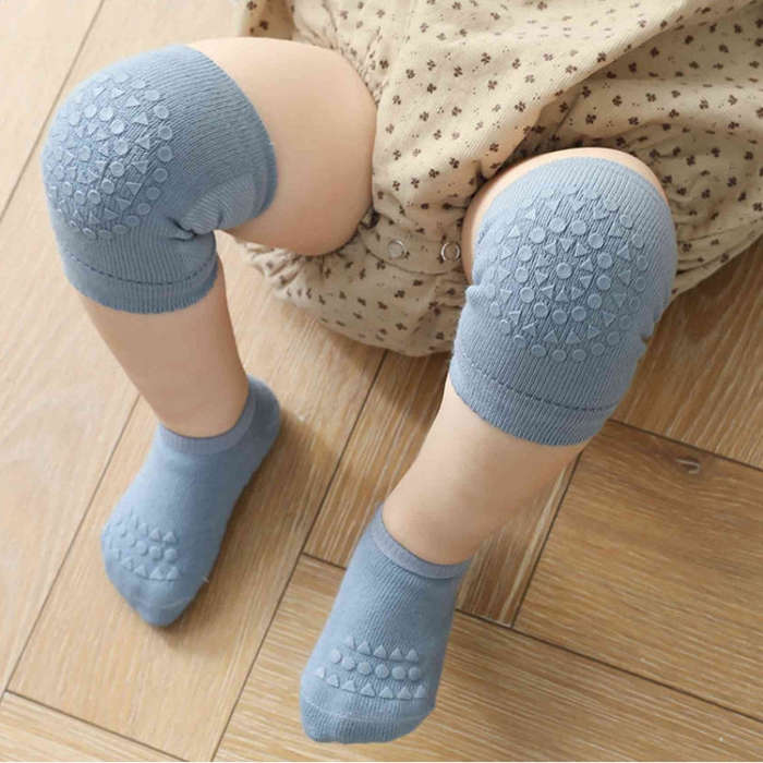 Summer Children Knee Pads Baby Floor Socks Baby Non-Slip Crawling Sports Protection Suit, S 0-1 Y...