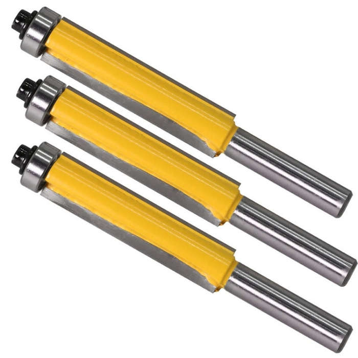 8-Handle Extended Trimming Cutter With Bearing Woodworking Line Milling Cutter, Specification:, 3...