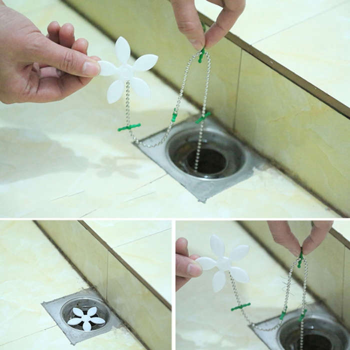 Kitchen Pipe Dredge Hook Sewer Toilet Anti-Blocking Sink Dredge Kit, Style:, 6 PCS/Set-1M, 6 PCS/...