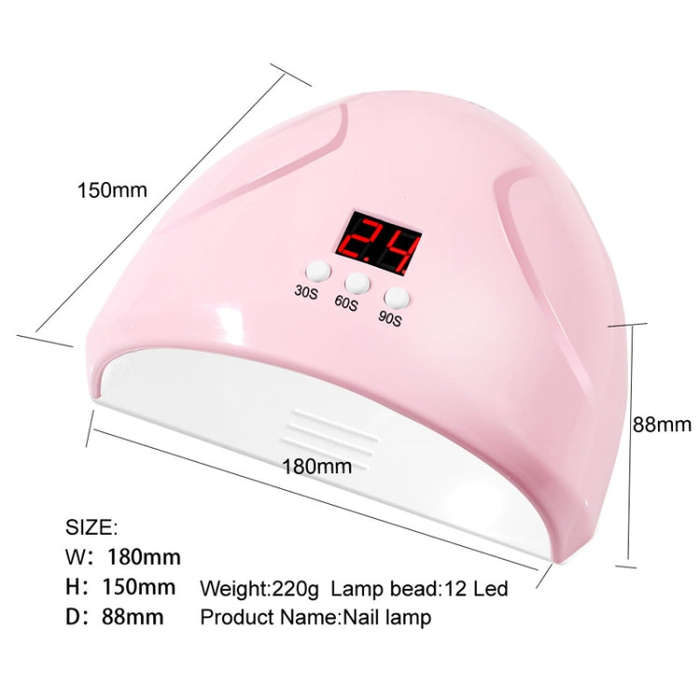 Smart Sensor Nail Phototherapy Lamp Manicure Tool Baking Lamp, Red, Yellow, Blue, Purple, Green, ...