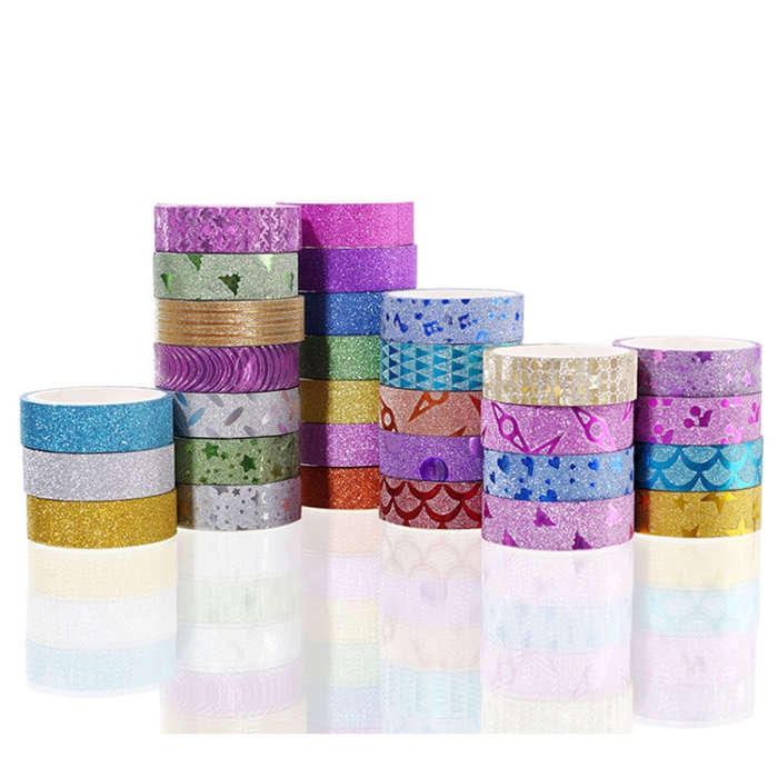 10 in 1 15mmx3m Gold Onion Tape Decorative Stickers Handmade Decorative Material Tape Color Rando...